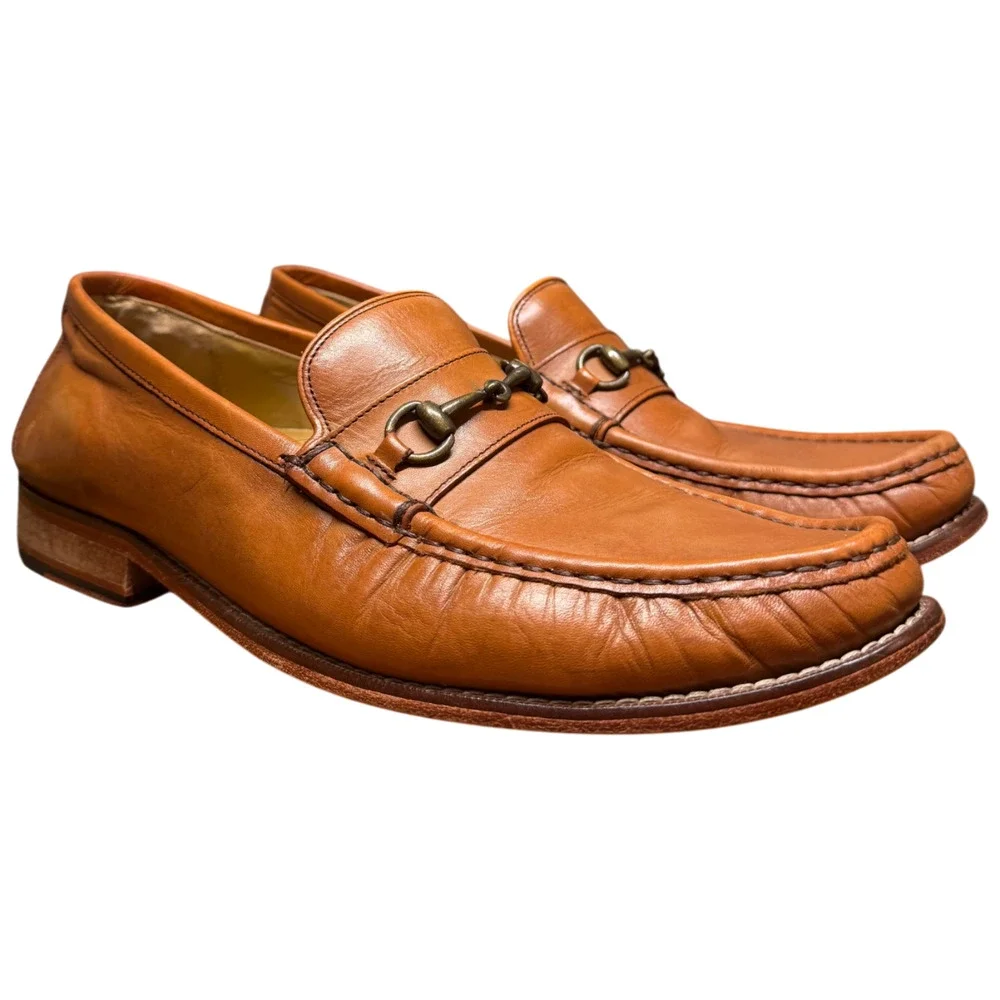 Cole Haan Men's 10.5 Hudson Horsebit Loafer British Tan Full-Grain Leather